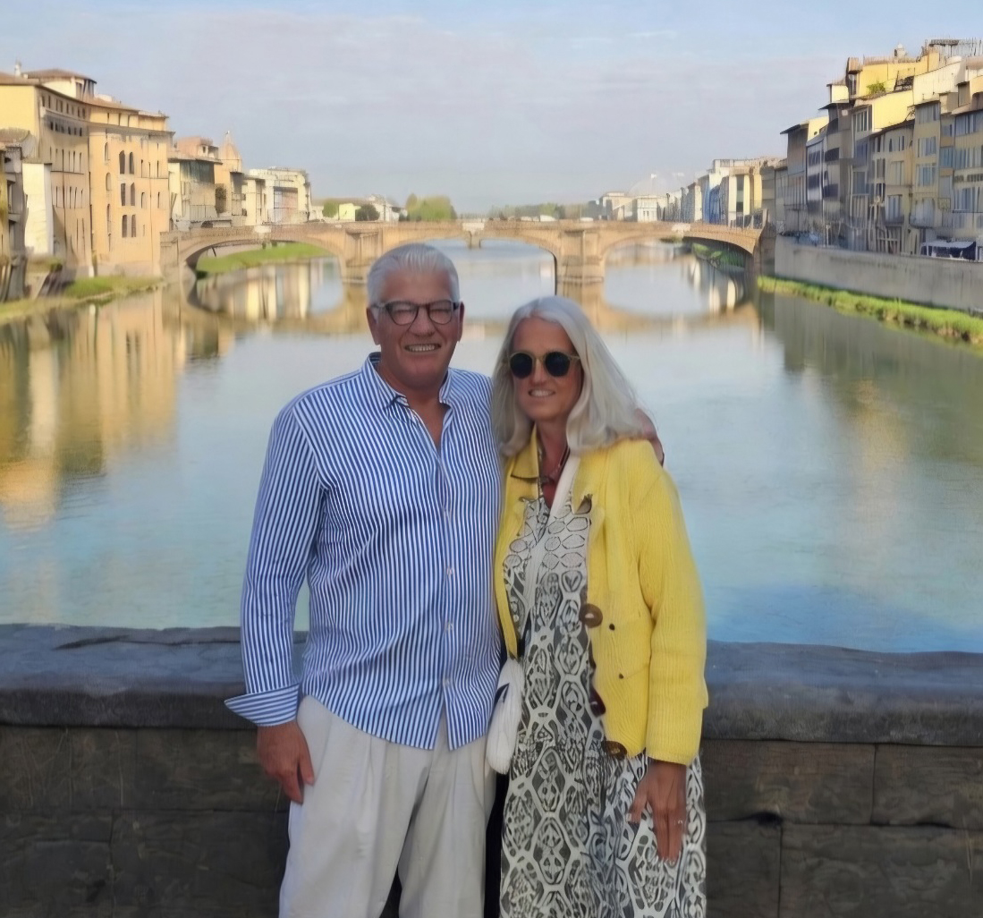 Bob and Jackie in Florence. We do get out!