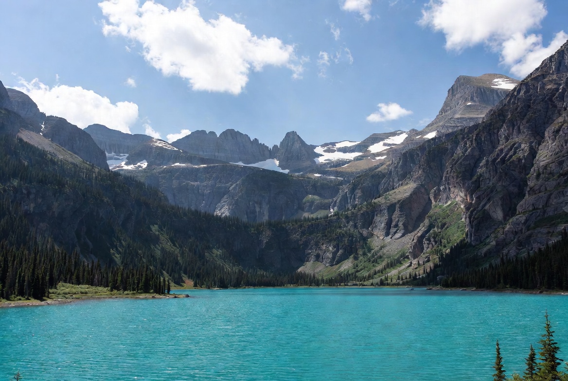Glacier National Park view from Faithful Keep in Polebridge Montana
